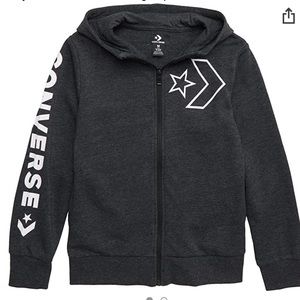NWT | Converse Boy Star Chevron Logo Zip Hoodie